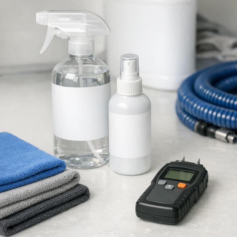 Antimicrobial treatment kit detail for sanitizing service