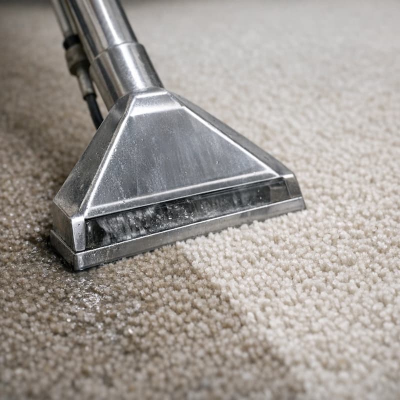 Wet carpet extraction detail