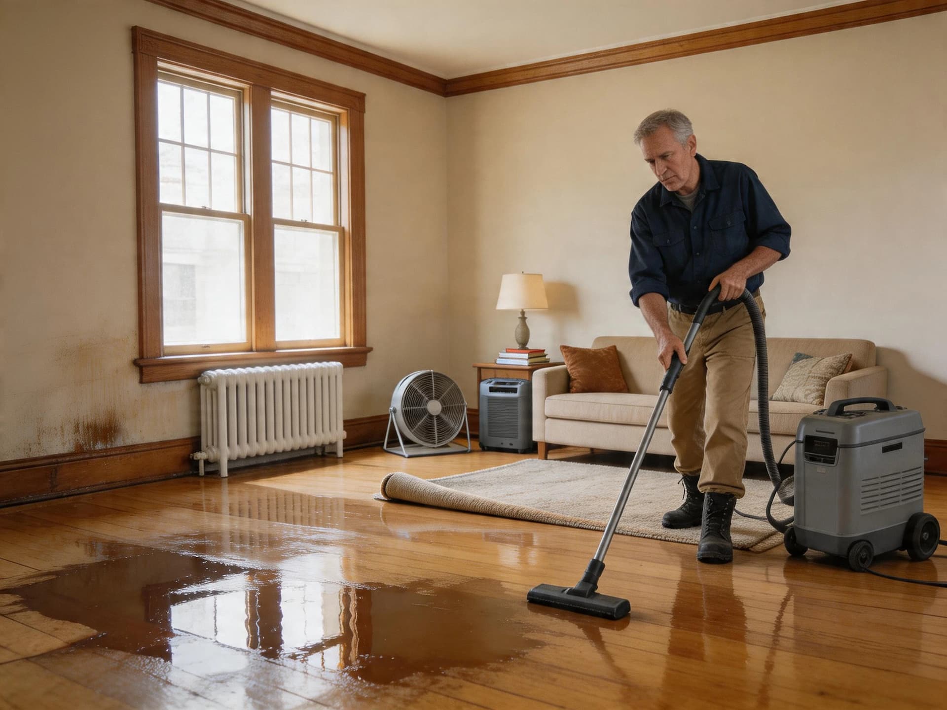 Burst pipe water removal Boston