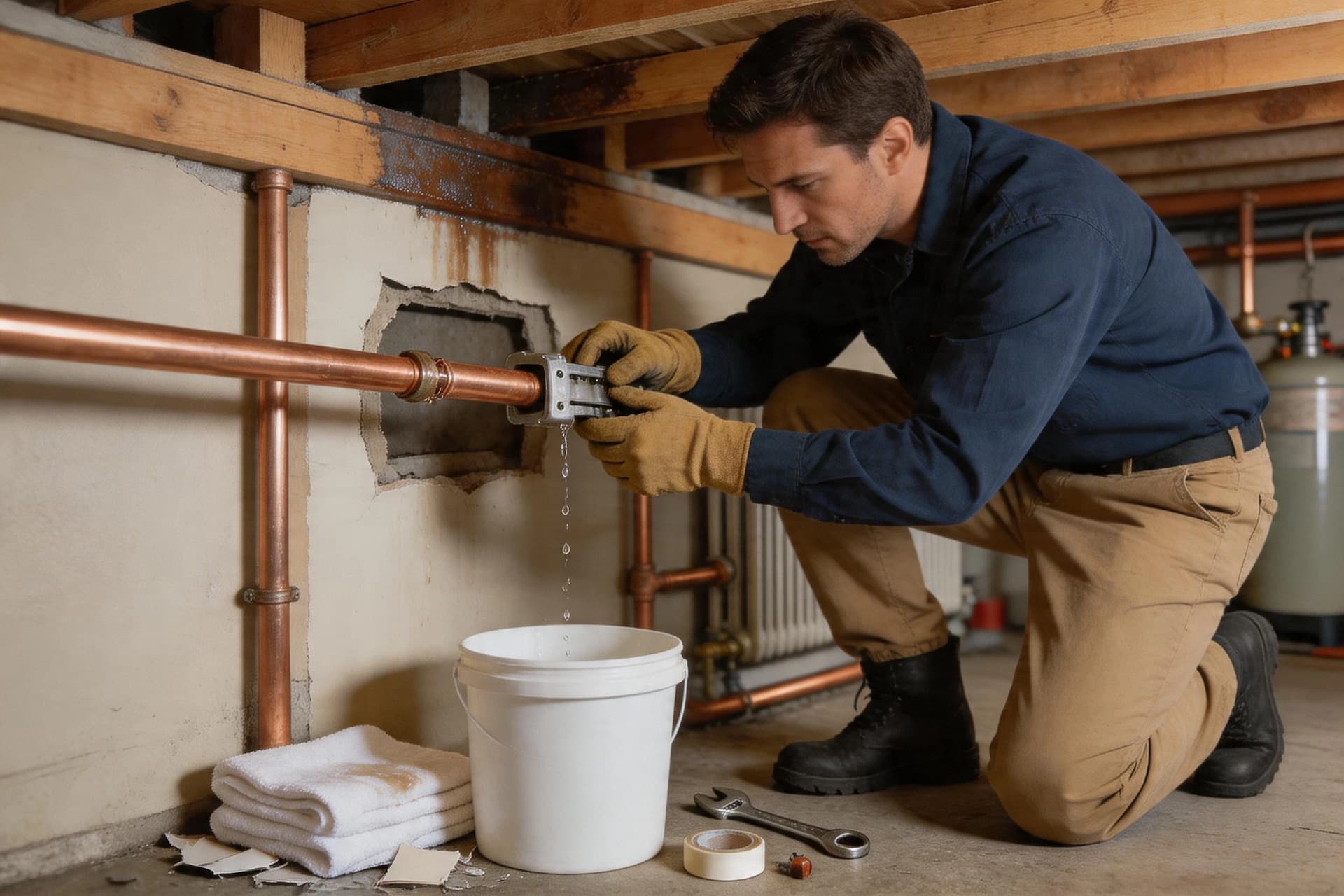Burst water pipe repair Boston