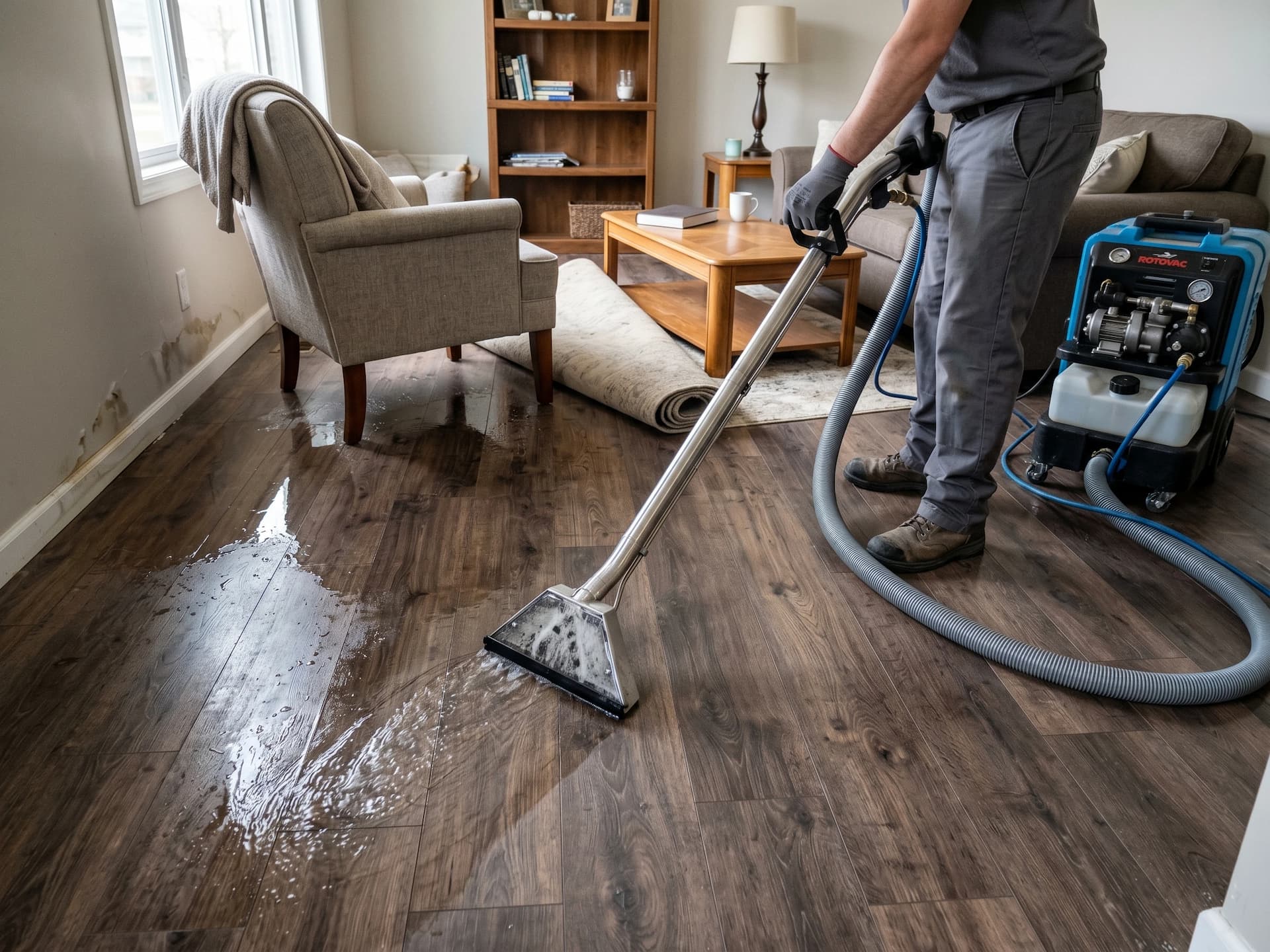 Flood vacuum rental for water extraction in Boston property