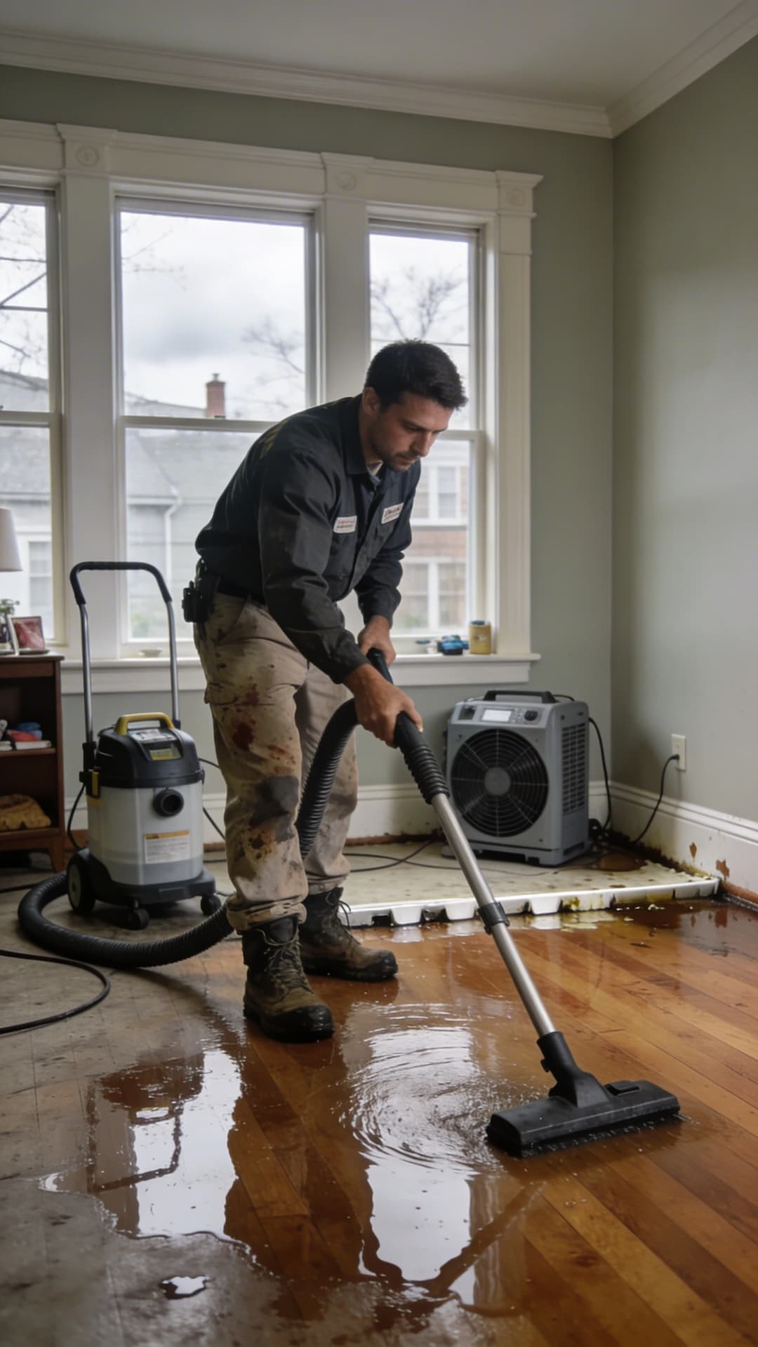 Fast water removal during residential water damage restoration in Boston, MA