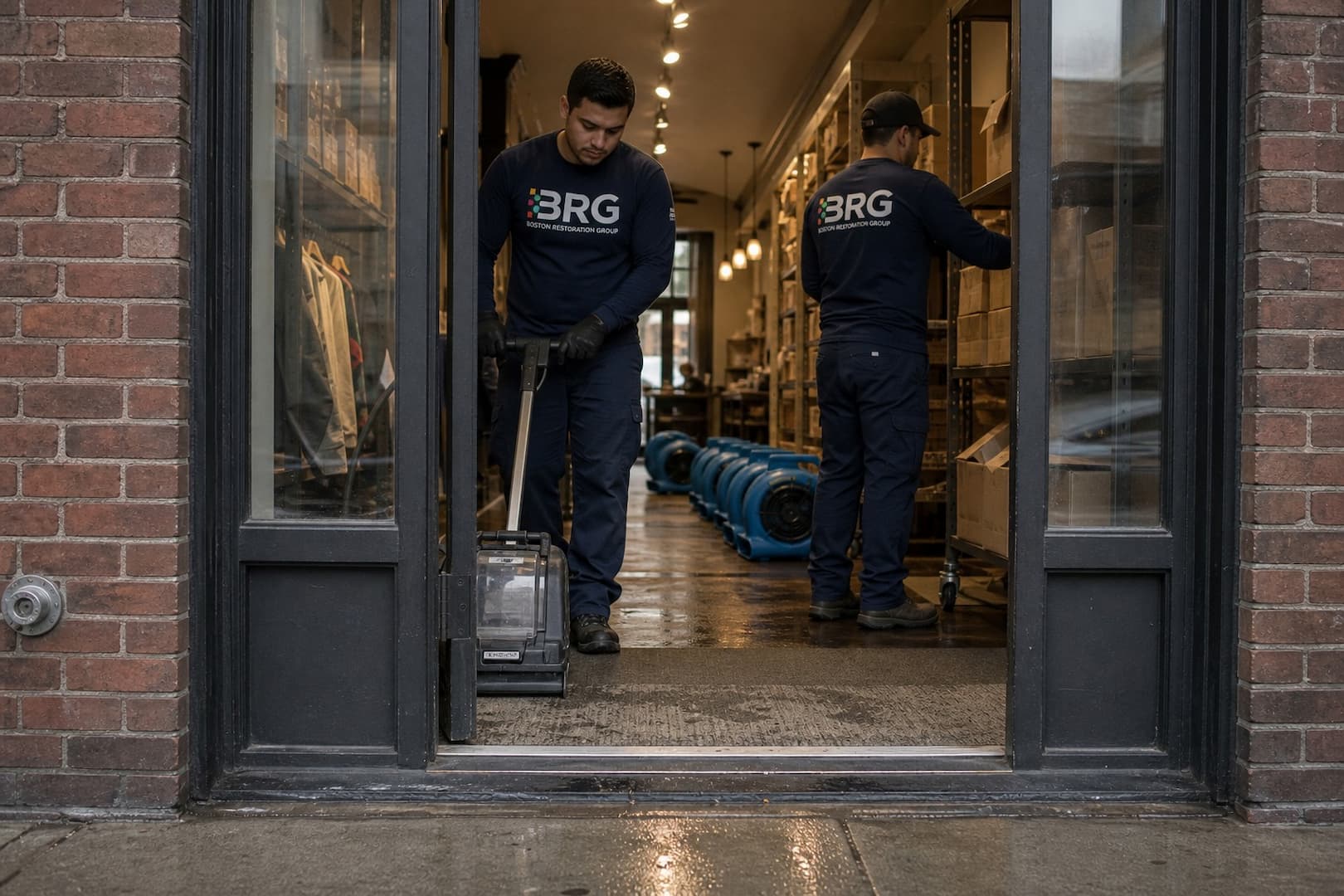Boston Restoration Group branded restoration fleet