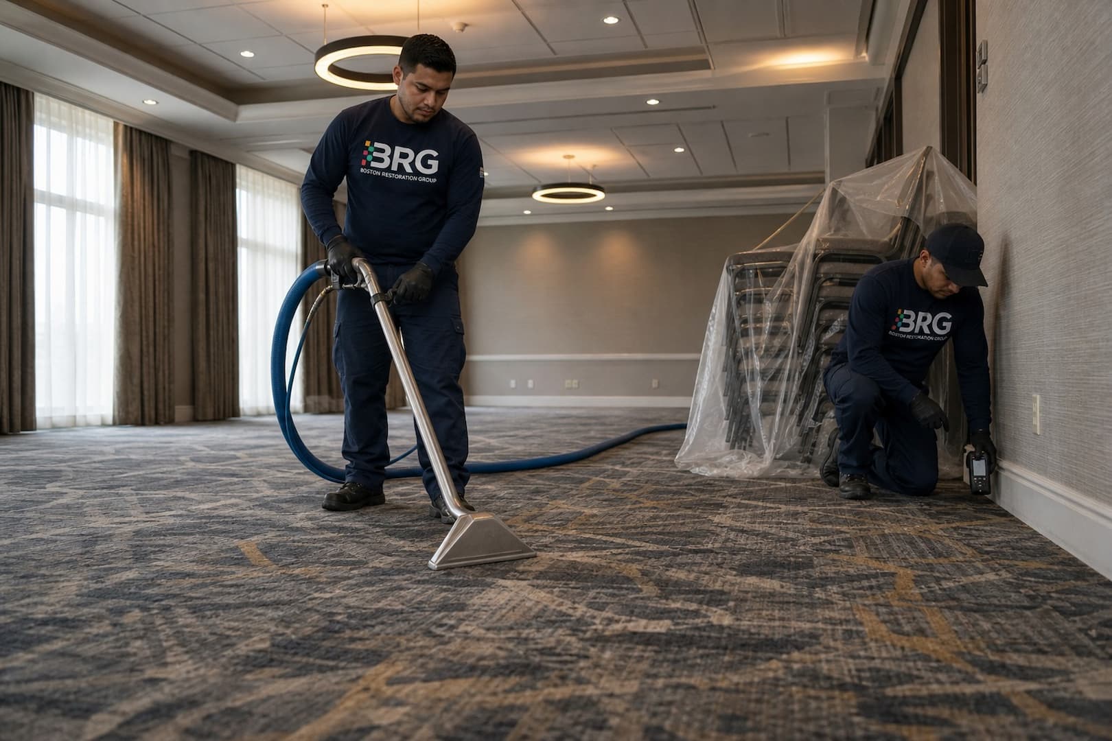 Boston Restoration Group branded restoration fleet