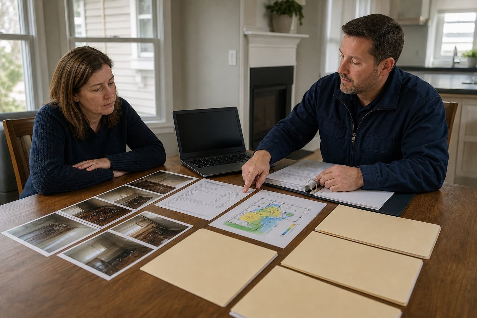 Massachusetts homeowner reviewing mold and water claim coverage layers