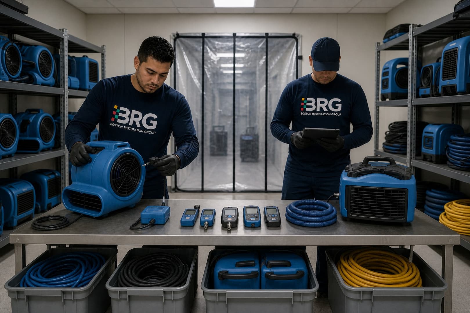 Boston Restoration Group branded restoration fleet