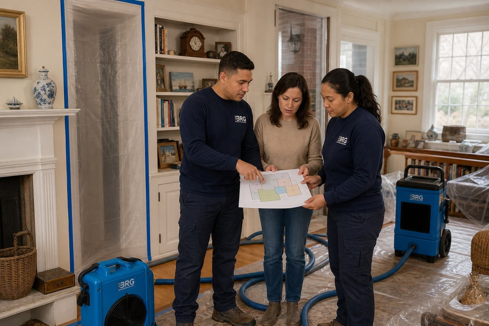 BRG specialists planning a nonstandard residential restoration project