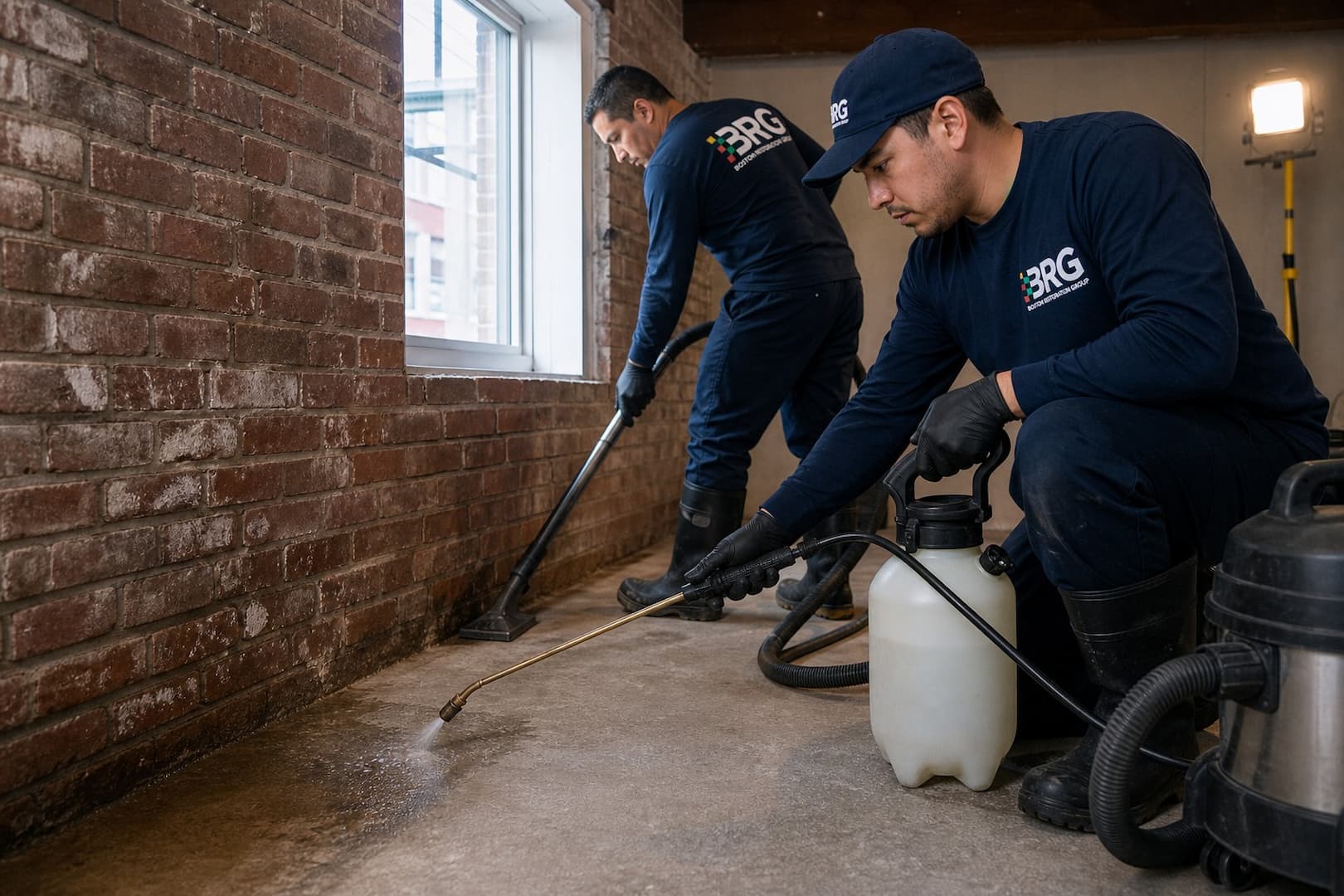 Boston Restoration Group restoration team and equipment