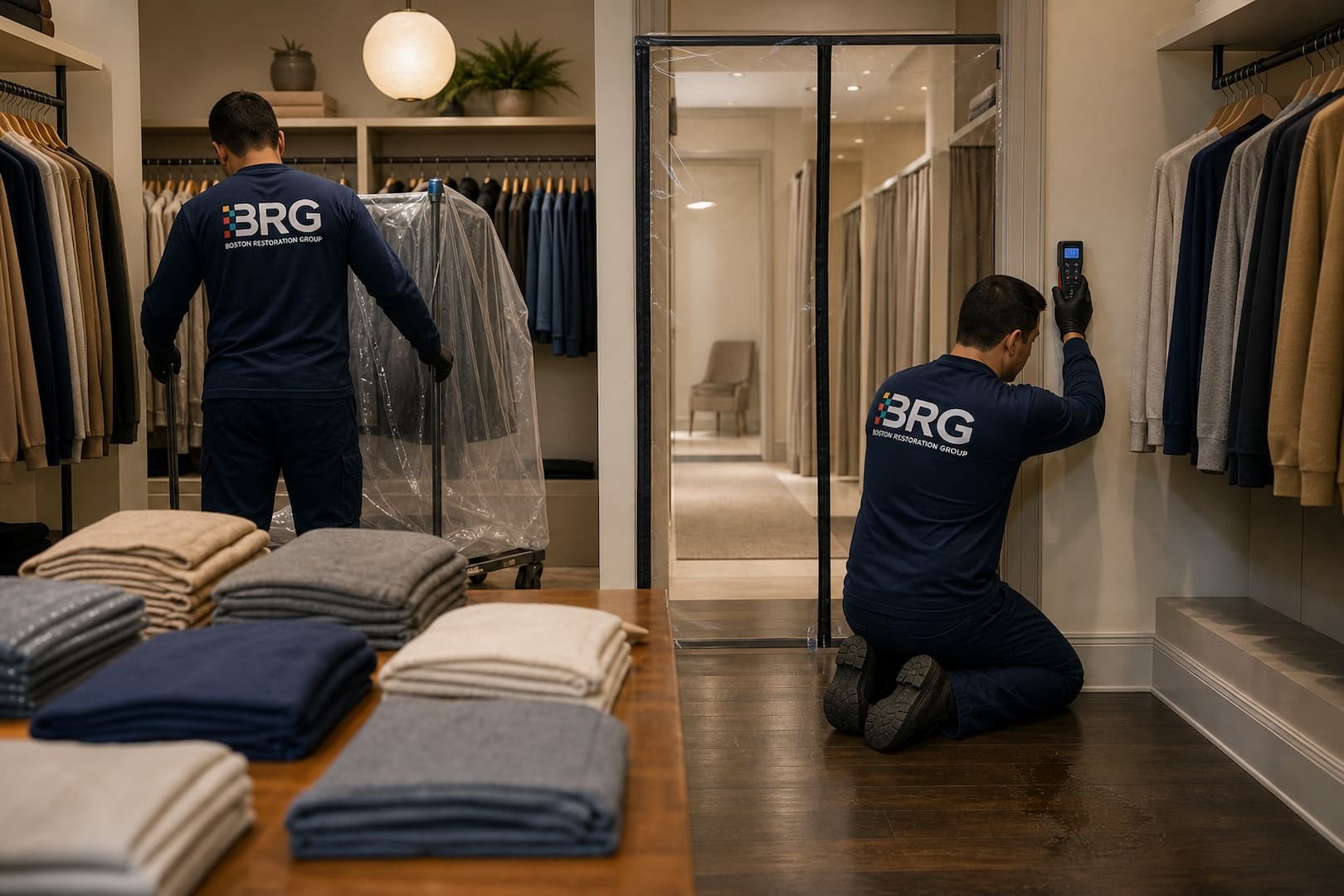 Boston Restoration Group branded restoration fleet