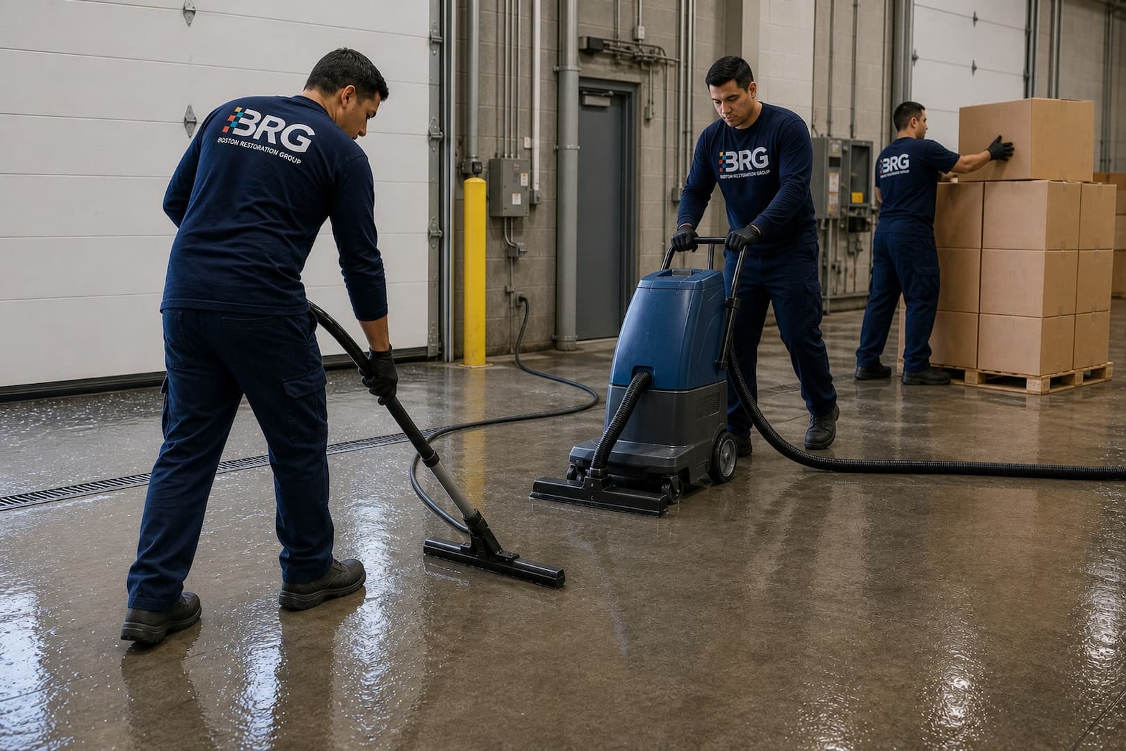 Boston Restoration Group branded restoration fleet