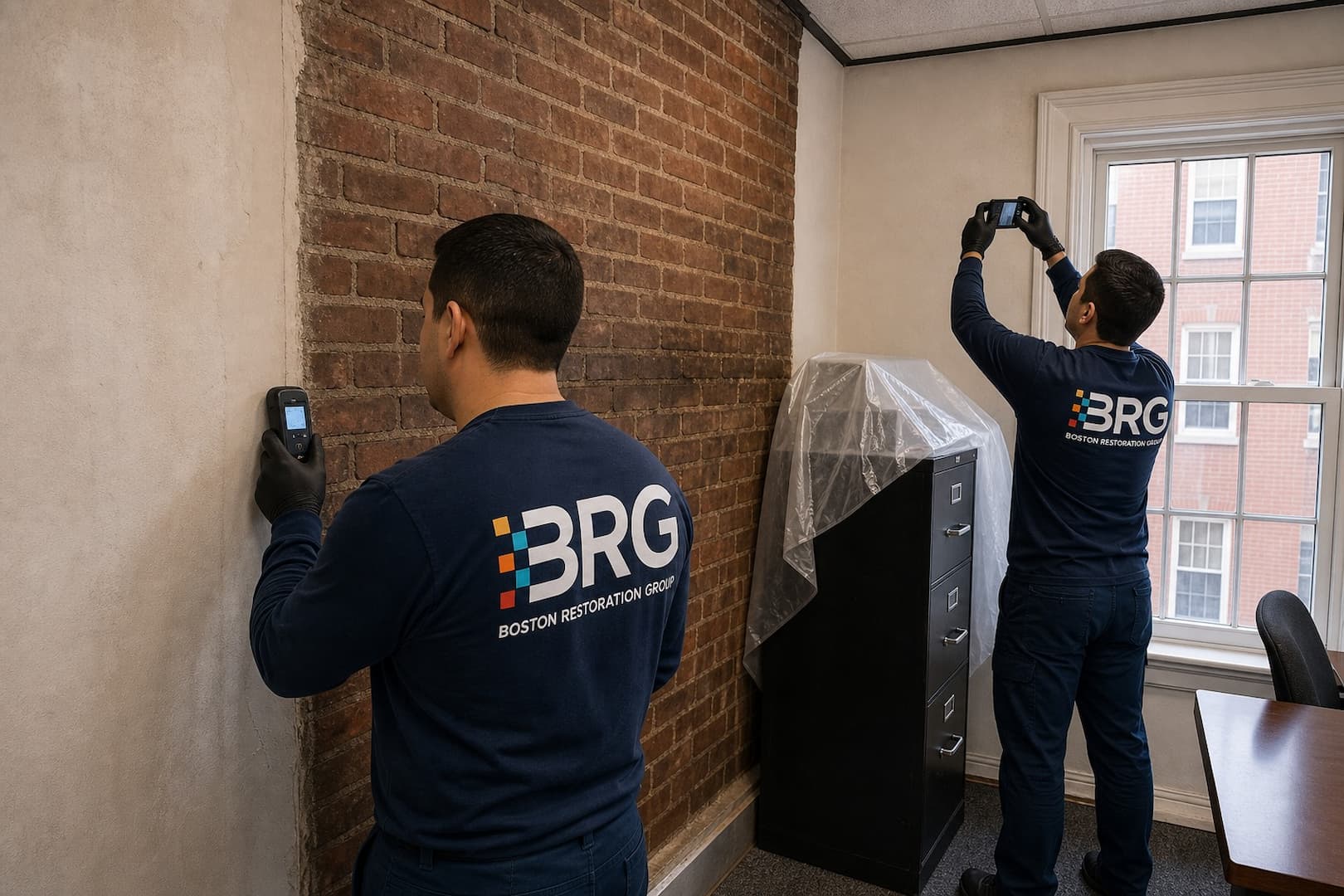 Boston Restoration Group restoration team and equipment