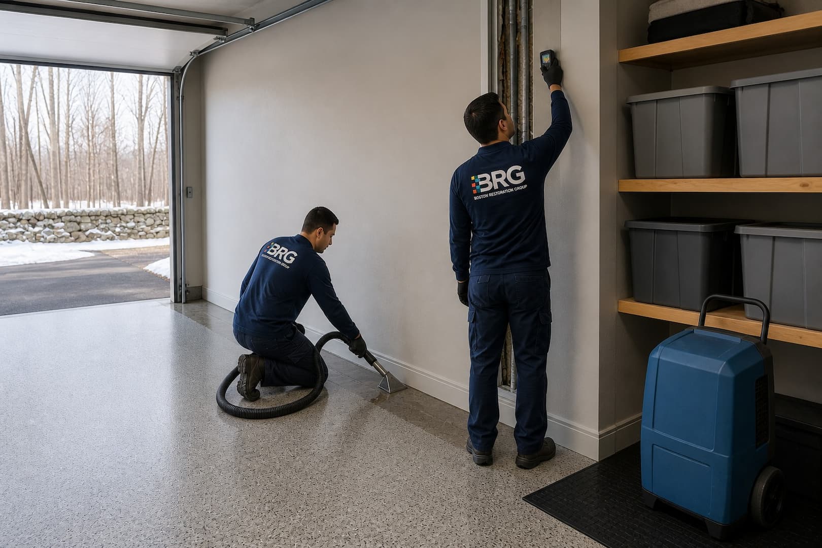 Boston Restoration Group branded restoration fleet