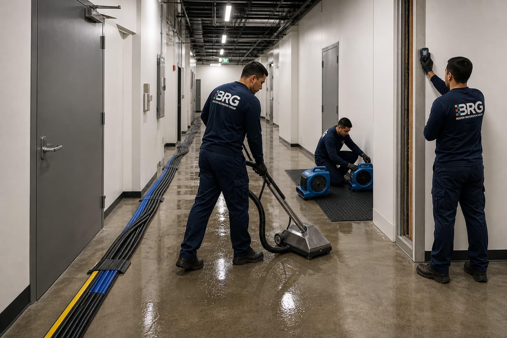 Boston Restoration Group restoration team and equipment