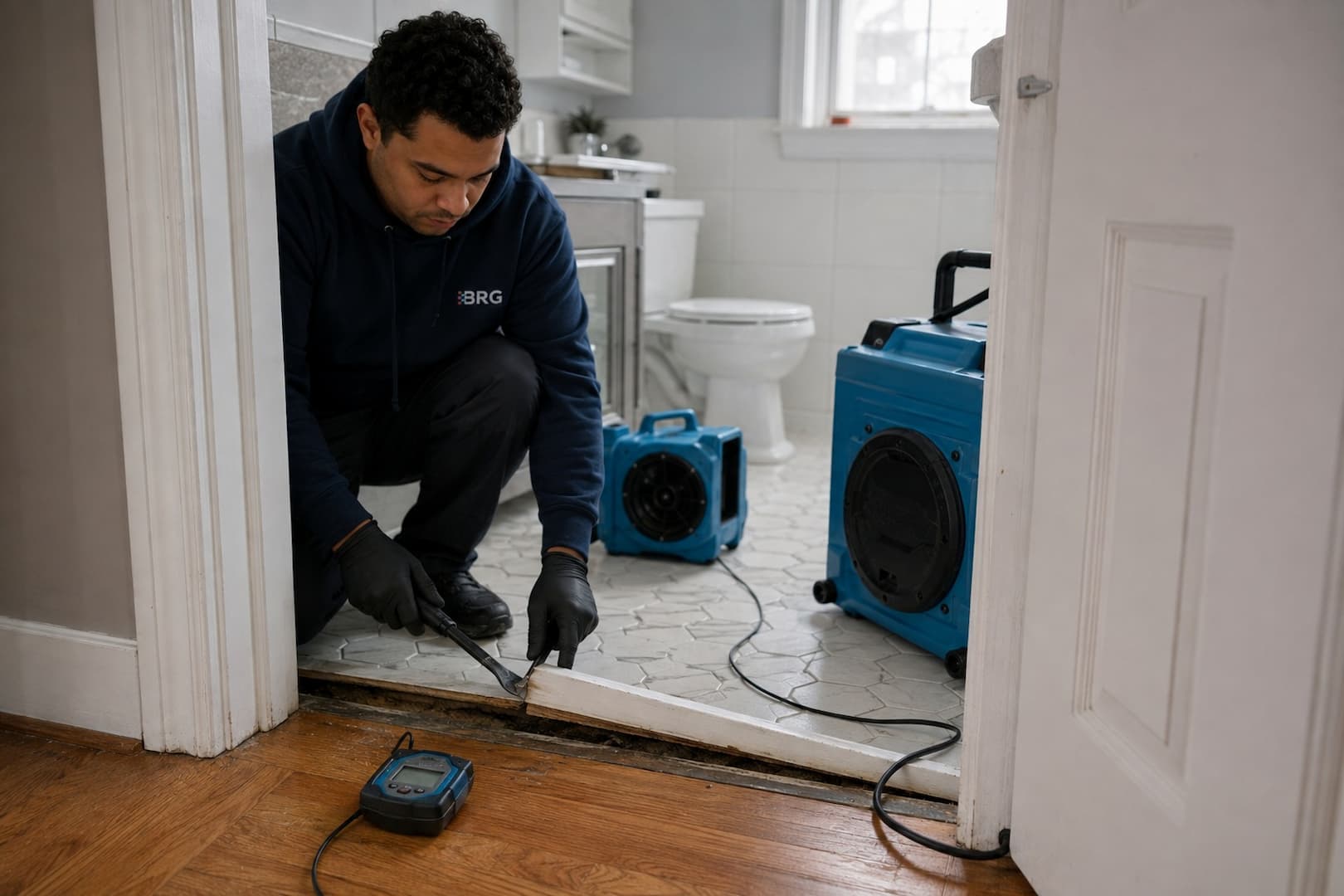 Bathroom tile and subfloor review after a tub overflow