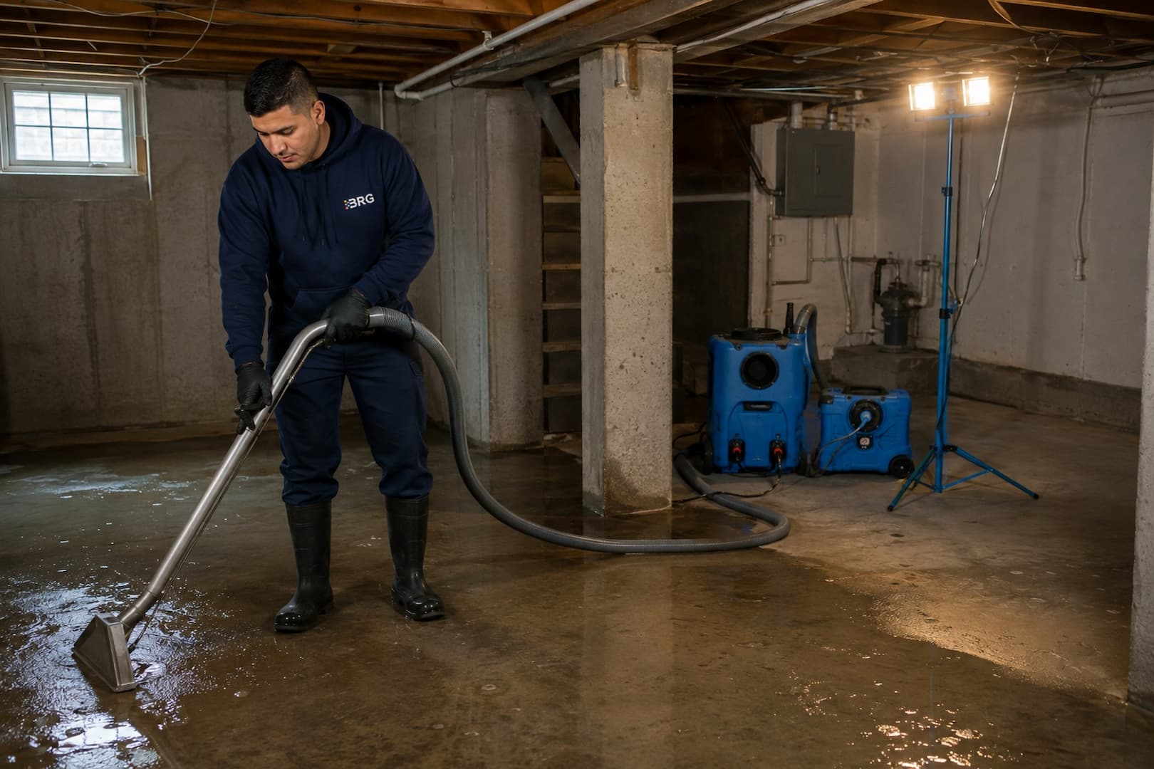 Commercial extraction after a sump pump failure